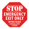 SIGN- STOP EMERGENCY EXIT