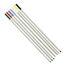 Aluminum Broom Handle with Poly Grip - 53.6" - Choose Color