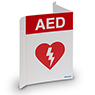 WFM AED Sign Tri-Mount